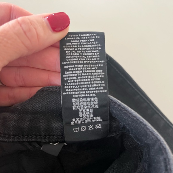 J Brand - Fame Ankle Jeans - Raw Hem - Subtle Grey on Black Zebra Stripes - 27 - Picture 14 of 14